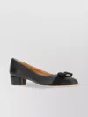 Ferragamo Nappa Leather Pumps Vara Block Heel Bow