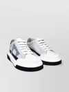 Ferragamo Nappa Leather Sneakers Contrast Sole In White