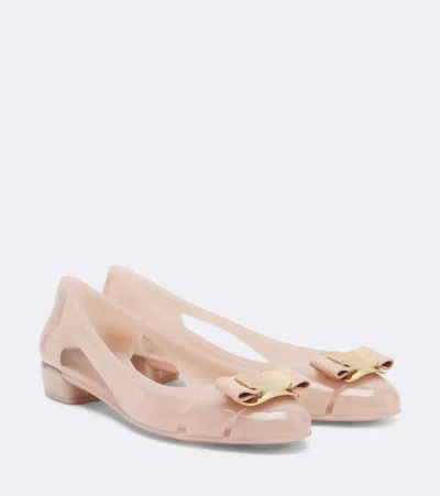 Ferragamo Nara Ballet Flats In Rosa