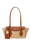 Ferragamo Florence Brown Shoulder Bag With Embossed Logo Lettering On The Front And Pendant With Logo On The F In Brown