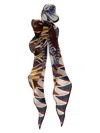 Ferragamo Giada Scarf Abstract Motif Lightweight Rectangle In Multi
