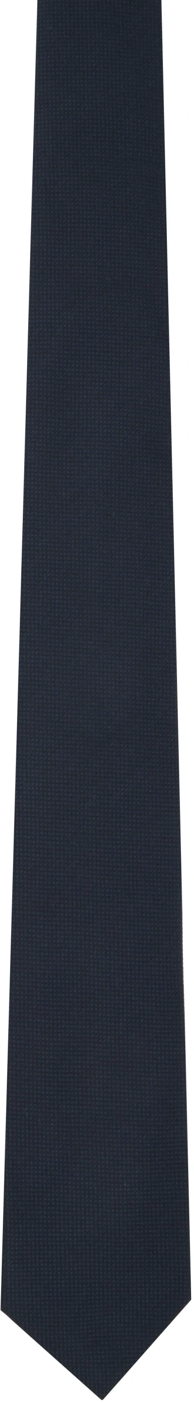 Ferragamo Navy Cotton & Silk Piquet Tie In Blue