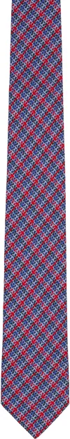 Ferragamo Navy Gancini Chain Print Silk Tie