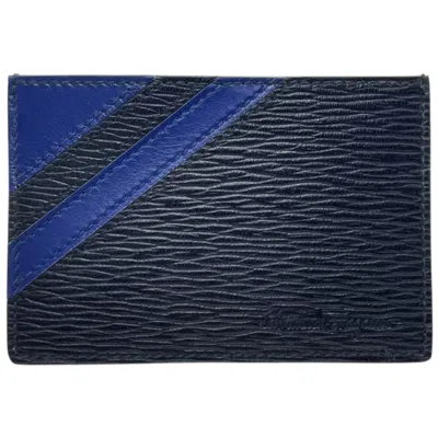 Pre-owned Ferragamo Navy Leather Card Case () In Multi