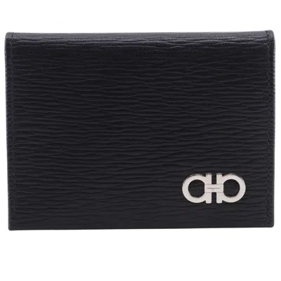 Pre-owned Ferragamo Navy Leather Card Case () In Multi