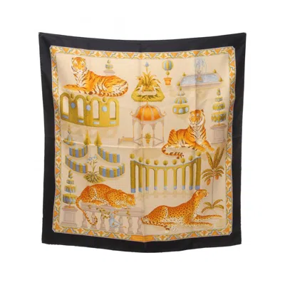 Pre-owned Ferragamo Navy Silk Scarf () In Multi