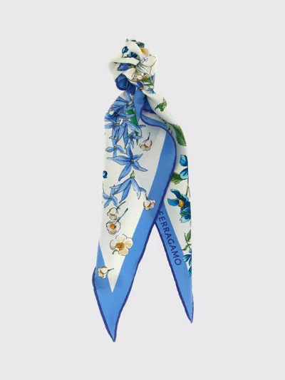 Ferragamo Neck Scarf Woman In Blue