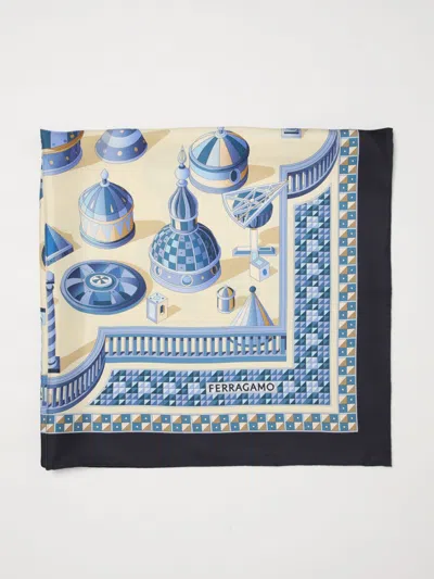 Ferragamo Neck Scarf Woman  In Blue