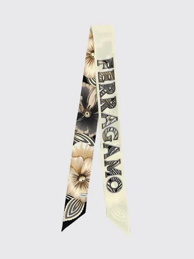 Ferragamo Brezza Printed Silk Bandeau In Transparent