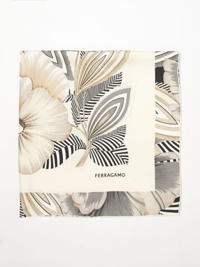 Ferragamo Neck Scarf Woman  In White