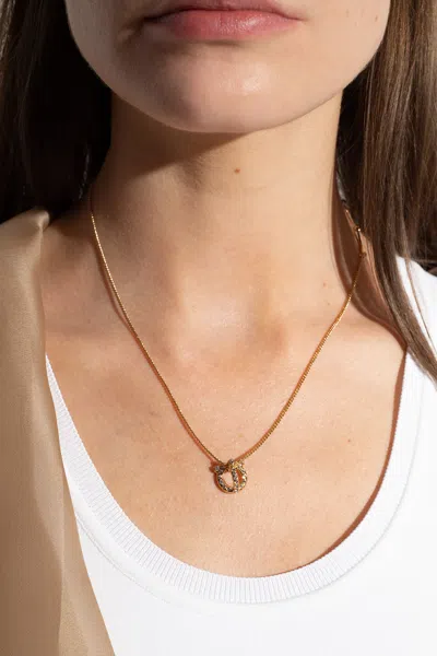 Ferragamo Necklace With Logo In Gold