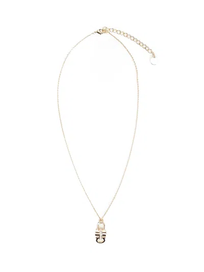 Ferragamo Necklace With Padlock In Gold