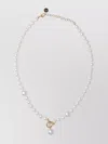 Ferragamo Necklace With Pendant Detail And Pearl Beads