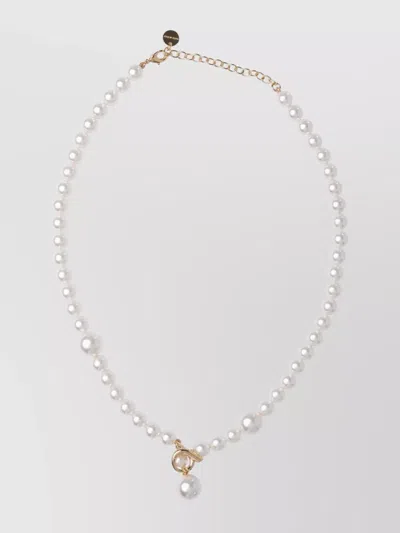 Ferragamo Necklace With Pendant Detail And Pearl Beads