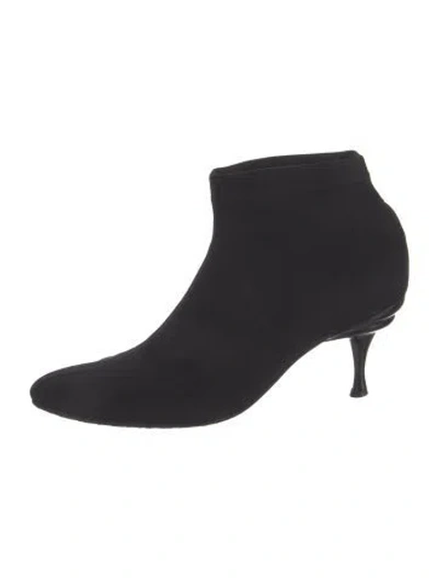 Pre-owned Ferragamo Neoprene Sock Boots In Black