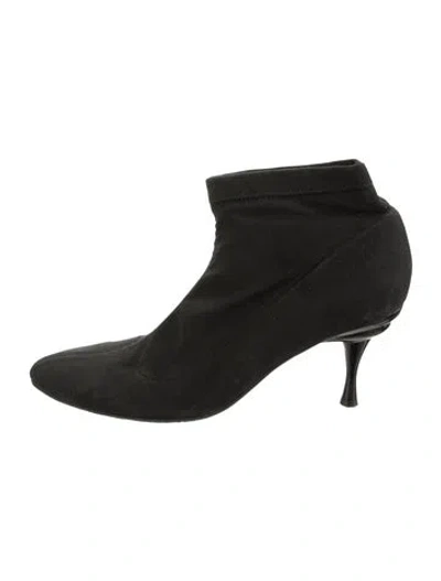 Pre-owned Ferragamo Neoprene Sock Boots In Black
