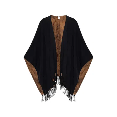Ferragamo Nerso Cape In Black