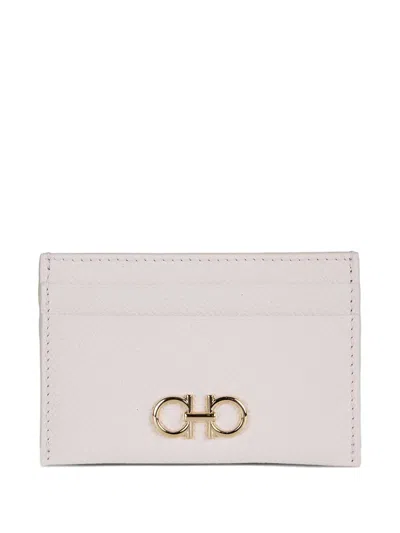 Ferragamo 간치니 레더 카드홀더 In Neutral
