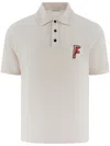 Ferragamo Herren Polohemd Aus Bio-baumwolle In White