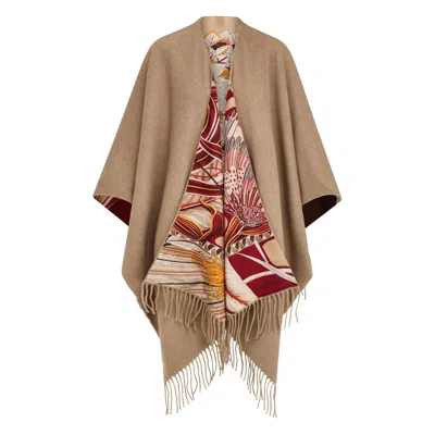 Ferragamo Neutrals Jackets - Capes & Ponchos Women In White