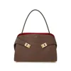 Ferragamo Bolso Shoulder Marron Interior Rojo In Brown