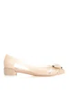 Ferragamo New Vara Jelly Ballet Flat In Neutral