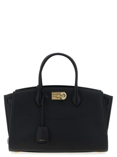 Ferragamo New  Studio Soft (l) Hand Bags Black