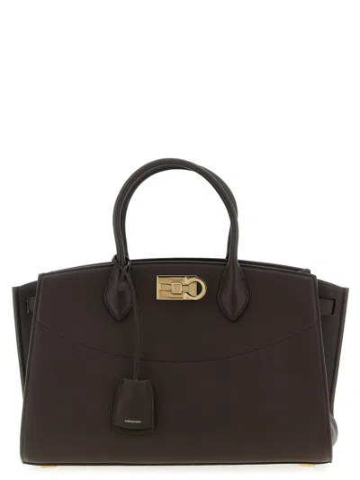 Ferragamo New  Studio Soft (l) Hand Bags Brown