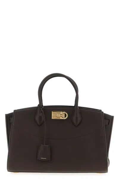 Ferragamo 'new  Studio Soft (l)' Handbag In Brown