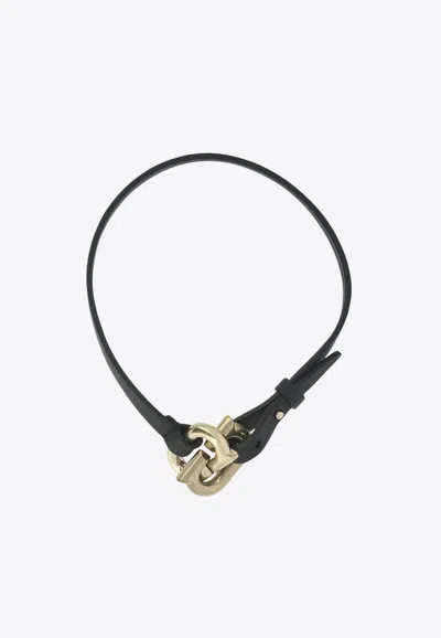 Ferragamo New Gancini Bracelet In Black