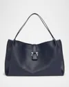Ferragamo New Line Tote Bag In Blue