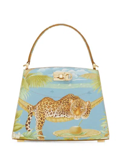 Ferragamo New Studio Box Bag (xs) In Blue