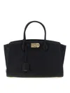 Ferragamo Structured Shoulder Bag Adjustable Strap In Black