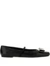 Ferragamo New Vara Ballet Flats In Black