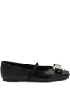 Ferragamo New Vara Bow-embellished Ballet Flats In Black