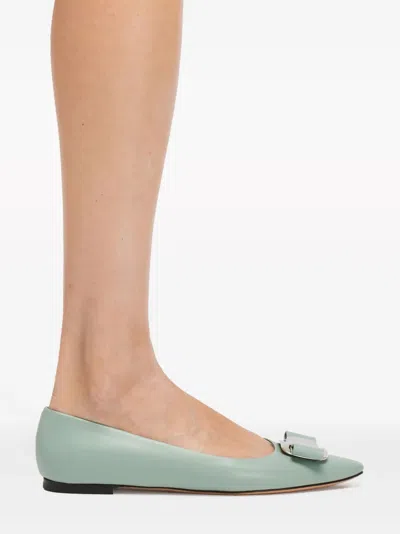 Ferragamo New Vara-bow Lambskin Ballerina Shoes