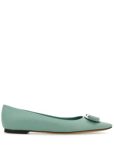 FERRAGAMO NEW VARA-BOW LAMBSKIN BALLERINA SHOES
