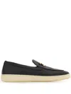 Ferragamo New Vara Buckle Sports Loafer In Black