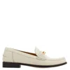Ferragamo Loafers Metal Accent Round Toe Stitching In Neutral