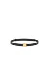 Ferragamo New Vara Plate Belt In Black
