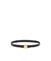 Ferragamo New Vara Plate Belt In Black