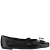 Ferragamo New Vara Bow-embellished Ballet Flats In Black