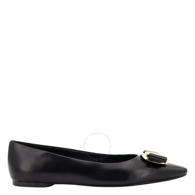 Ferragamo Women's New Vara Plate Ballet Flat In Black