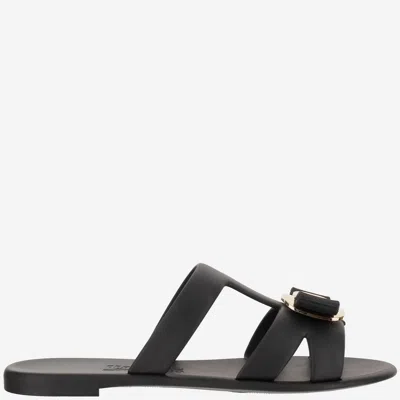 FERRAGAMO NEW VARA RUBBER SANDALS