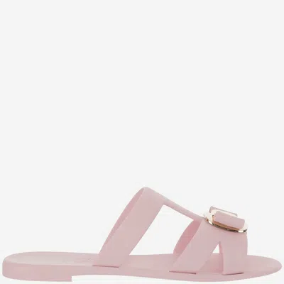 FERRAGAMO NEW VARA RUBBER SANDALS