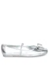 Ferragamo Zina Silver Ballerinas