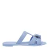 Ferragamo New Vara Bow-detailed Slides In Blue