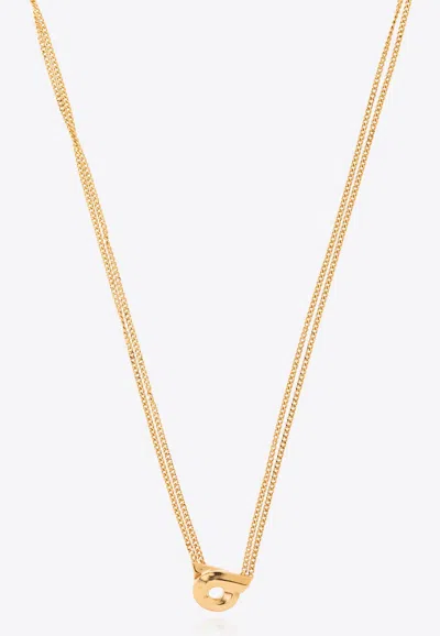 Ferragamo Newgan Gancini Pendant Necklace In Gold