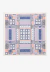 Ferragamo Newkilt Gancini Print Silk Scarf In Multicolor