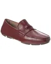 Ferragamo Man Loafers Garnet Size 8 Soft Leather In Red